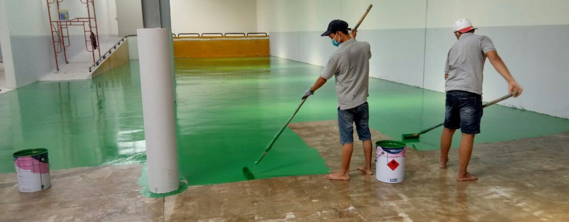 Phủ lớp 2 lên bề mặt sàn